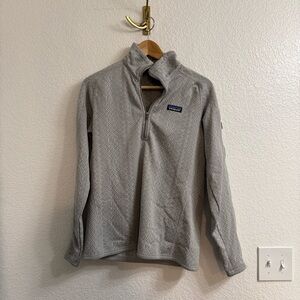 Patagonia Women's Better Sweater 1/4-Zip Frozen Jaquard: Salt Grey Size Medium